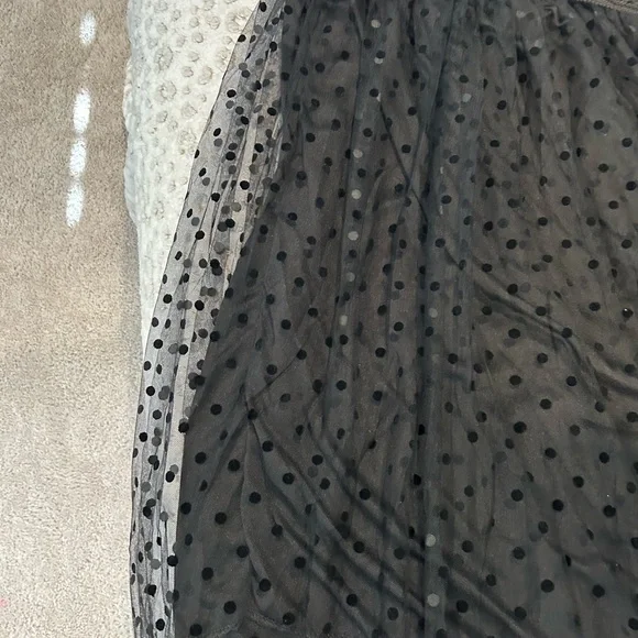 NWT Women’s Plus Size 3X Polka Dot Shear Lined Black Skirt - Picture 3 of 7